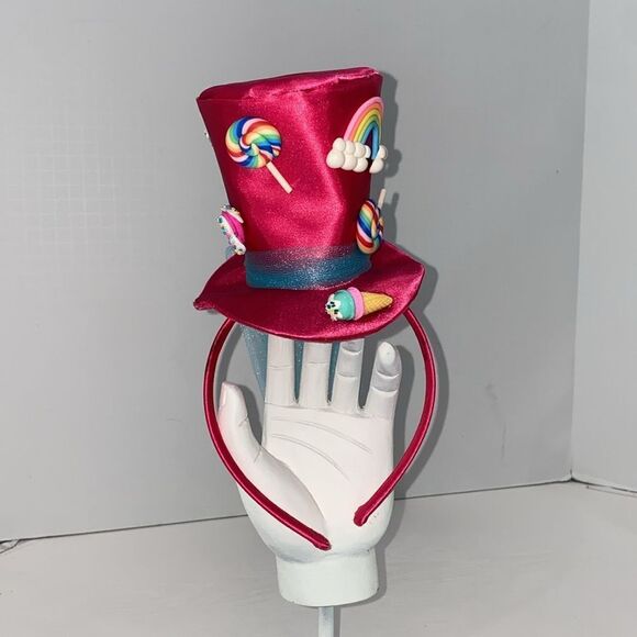 Halloween Candy Headband Top Hat One Size Pink - Picture 5 of 8